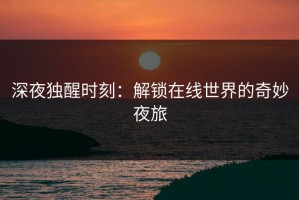 深夜独醒时刻：解锁在线世界的奇妙夜旅